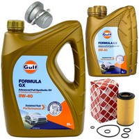 MotoröL Filter Set Gulf Formula GX 5W-40 7 Liter + Schraube FüR Mercedes GLK