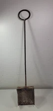 VTG ANTIQUE WROUGHT IRON SHOVEL 29-1/2" LONG 5-3/16" x 6" HAND FORGED -FIREPLACE