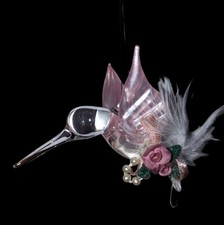 Vintage Kurt Adler Glass Hummingbird Ornament 03,04,05