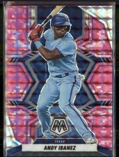 2022 Panini Mosaic #165 Andy Ibanez Pink Fluorescent Mosaic #/10