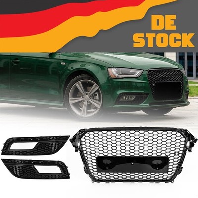 Nebelscheinwerfer Gitter Blende Wabengrill Kühlergrill für 2013-16 Audi A4 B8.5