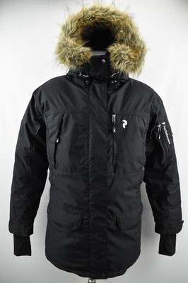 PEAK PERFORMANCE Hipe Down Parka Jacke Kapuze isoliert wattiert Kern Mantel Gr. S