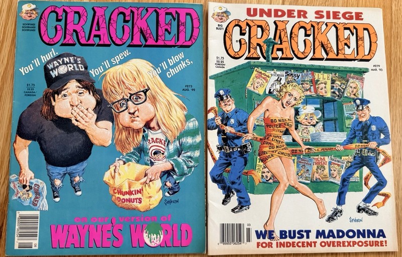 Cracked magazine 1992 And 1993