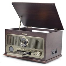 All in One Vintage 3 Speed Vinyl Record Player with Built-in