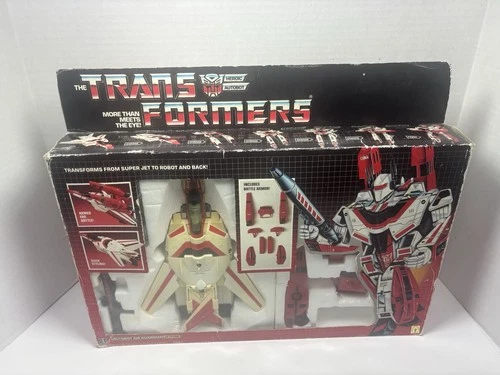 The Transformers Heroic Auto Bot Air Guardian Jet Fire In Box 1984 Hasbro G1