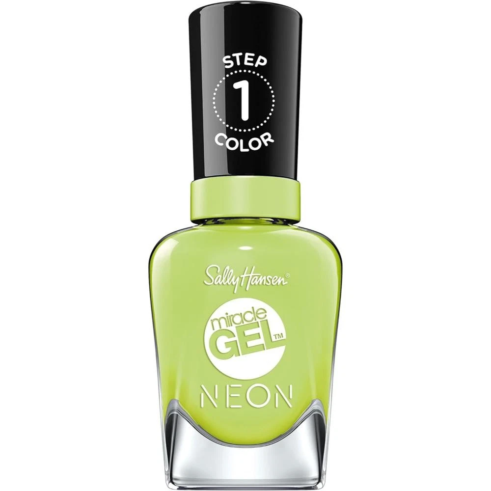SALLY HANSEN MIRACLE GEL 14.7ML NAIL POLISH ELECTRI-LIME 052 (PACK OF 2)