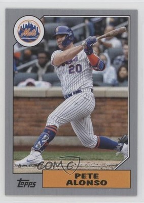 2022 Topps Archives 1987 Topps Design Silver 76/99 Pete Alonso #225 bn5