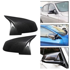 2X MP Style Mirror Cover Caps Carbon Look For BMW F30 F31 F32 F33 F36 2012-2018
