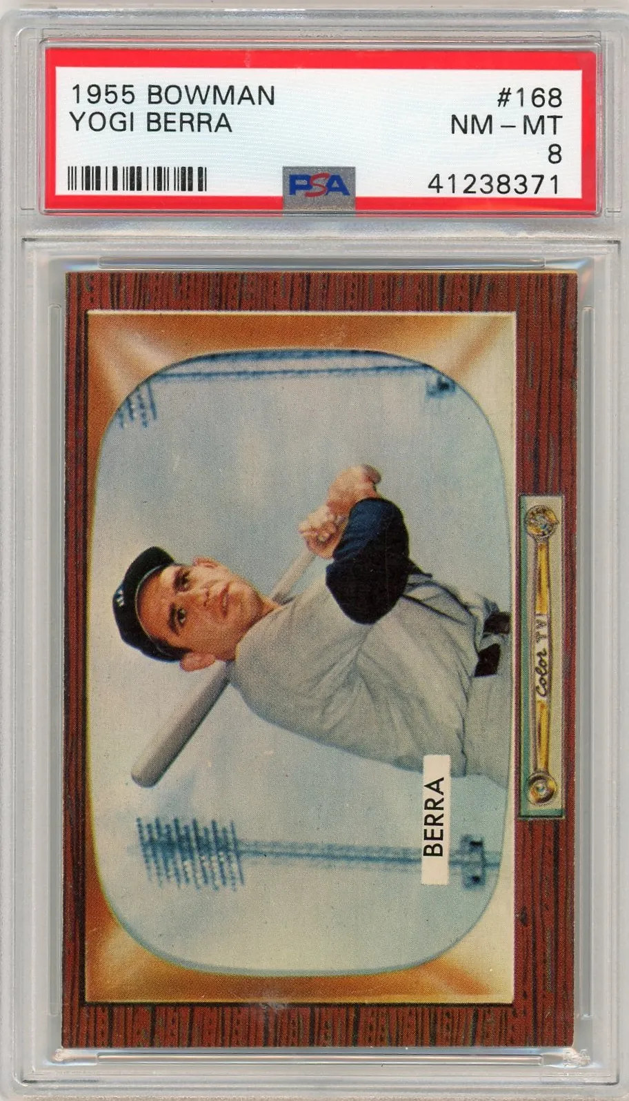 1955 Bowman Yogi Berra #168 PSA 8