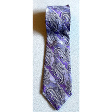 Robert Talbott Purple Tie 59" X 3.5" Fines Silk Made in USA