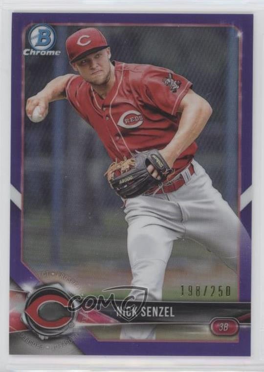2018 Bowman Chrome Prospects Purple Refractor 198/250 Nick Senzel #BCP120 4l3