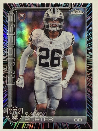 2025 Topps Chrome Darien Porter Rookie Neon Pulse Refractor RC #367 Raiders