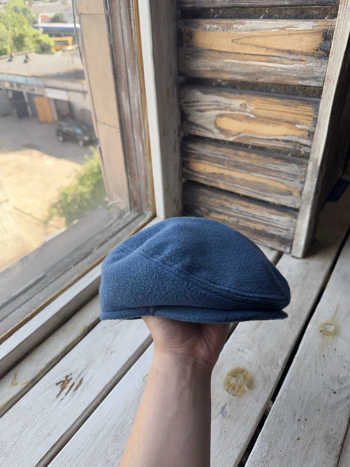 Ethnosurfer Fleece Flat Cap Made in Italy – Blue Size 57 Unisex