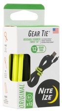 Nite Ize 12-Pack Gear Tie ProPack, 6" - Assorted Colors