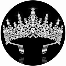 CURASA Silver Tiara and Crowns for Women Crystal Queen Crown, Wedding Tiaras for