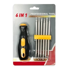 6 in 1 Magnetic Hex Screwdriver Bit Set Security TamperProof for Small Repairs