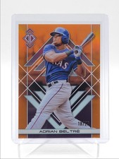 ADRIAN BELTRE 2025 TOPPS TRANSCENDENT ORANGE REFRACTOR RANGERS /25 Q4450