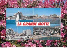 Postcard - 34 - La Grande Motte - Multivue - Flowers - The Pyramids - Imme