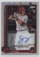 2025 Topps Chrome Rookie Auto Refractor 45/499 Eric Yang #RA-YANG Auto 4g8