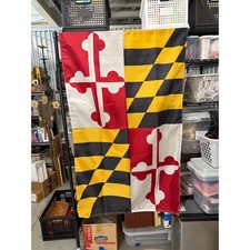 Vintage Valley Forge Maryland State Flag 3x5 Perma-Nyl Nylon Made in USA