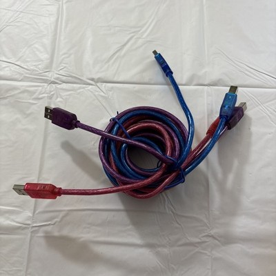 6' USB 2.0 Device Cable - GE  - Black: Male-to-Male Connection, 480 Mbps 3pk