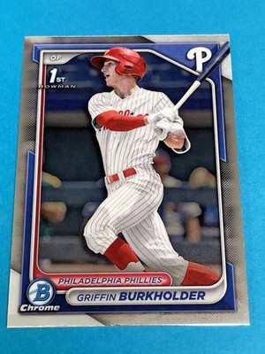 2024 Bowman Draft Griffin Burkholder #BDC-60 1st Chrome Phillies Qty Avail
