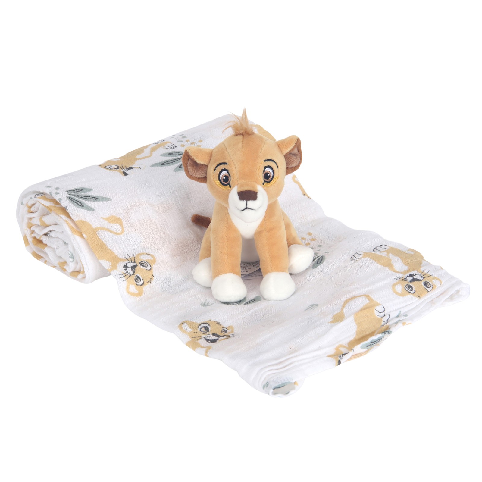 Lambs & Ivy Disney Baby Lion King Simba Swaddle Blanket & Plush Toy Gift Set