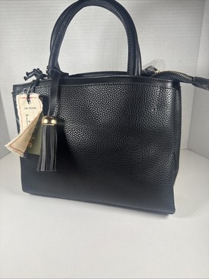 Like Dreams Brand Perfect Black Pebbled Vegan Leather Satchel NWT 10x7x3