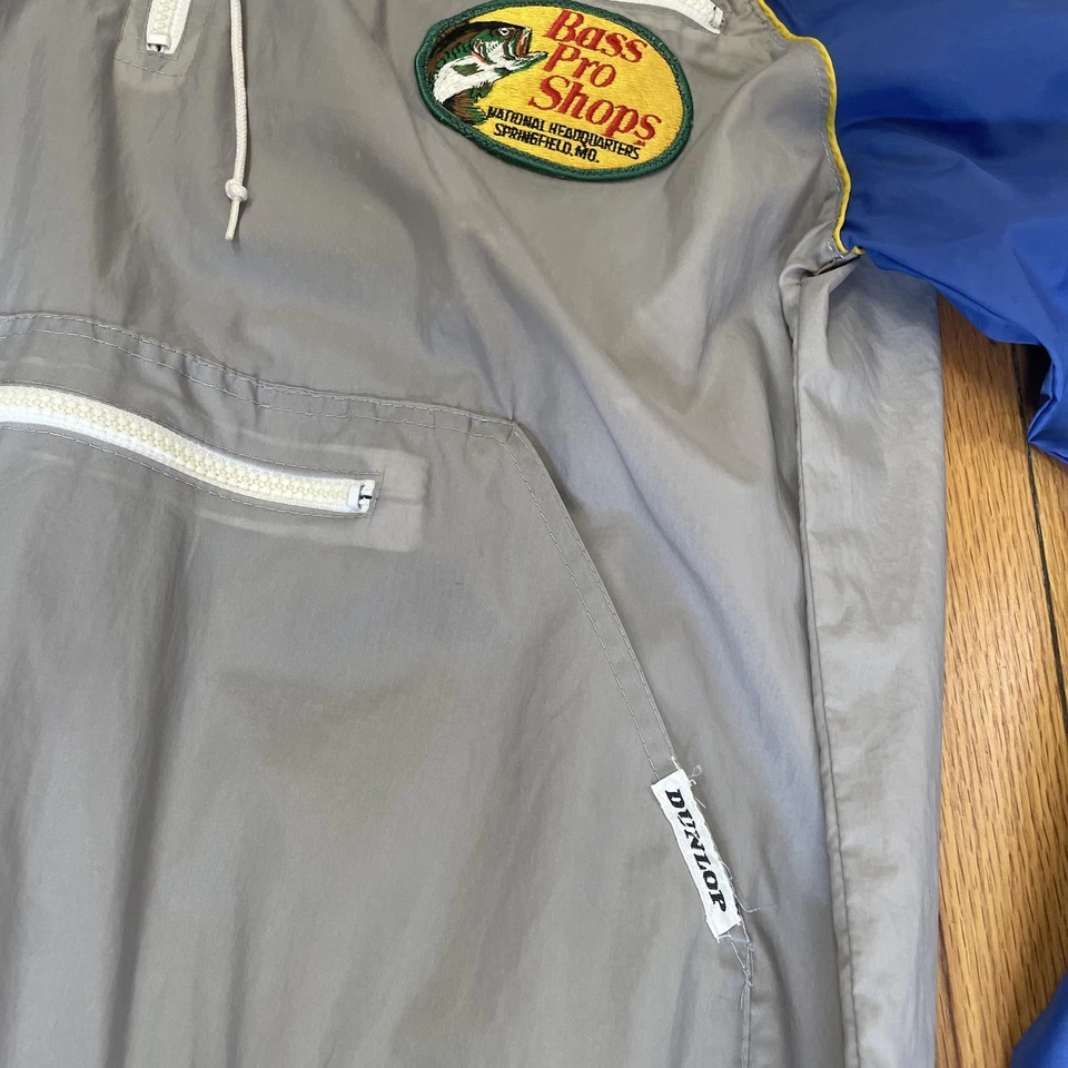 Chaqueta Pullover Vintage Bass Pro Shops Para Hombre Grande Nylon Bass Tracker Años 90 Foto 2 de 4