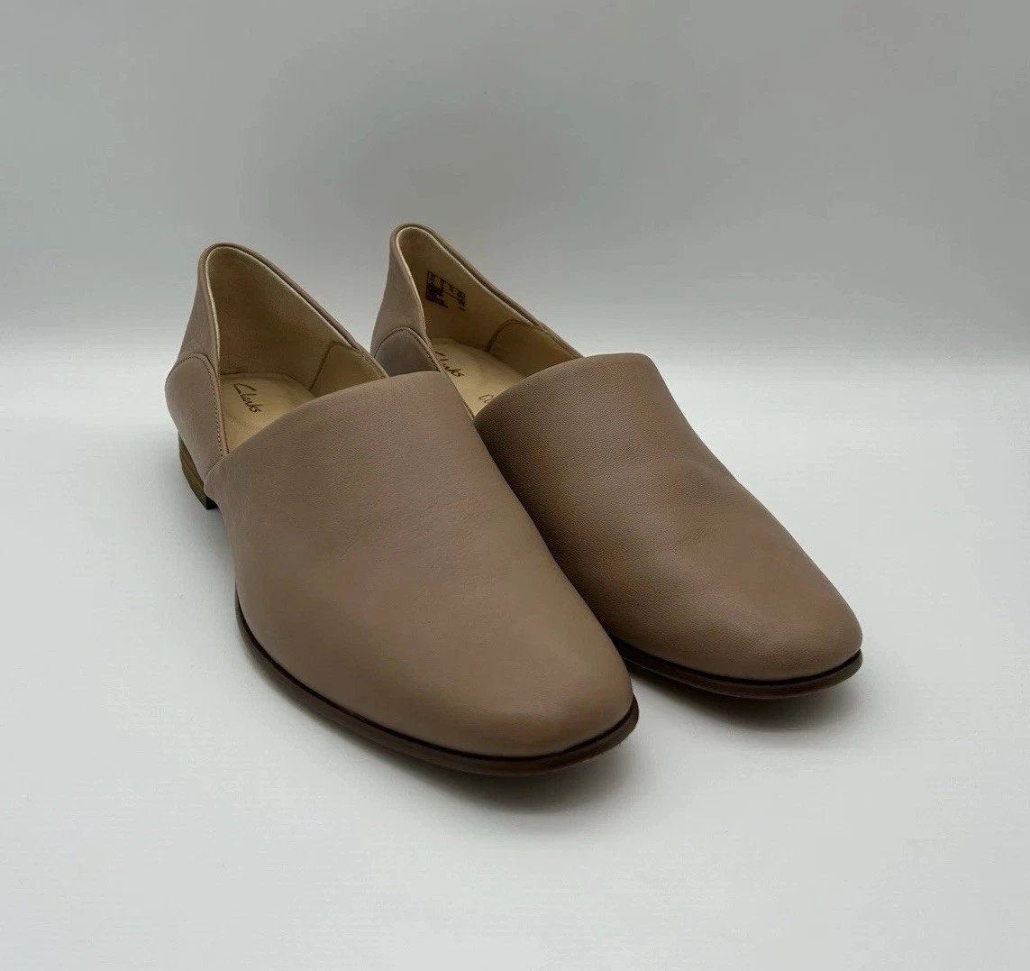 Mocassini Clarks pelle tono puro cuscino più nudo rosa chiaro donna taglia 9M