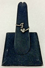 Round Cut CZ Mickey Mouse "G" Adjustable Initial Toe Ring SIZE 6.5 - 69R