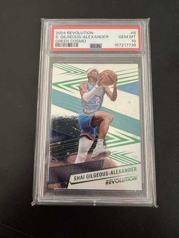 2024-25 Panini Revolution  Shai Gilgeous-Alexander Green Cosmo PSA 10!! MVP