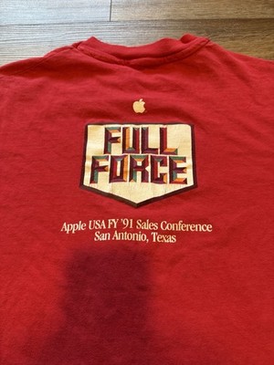 Vintage 1991 Apple Computers Full Force Sales Conference Shirt Fits Adult Medium