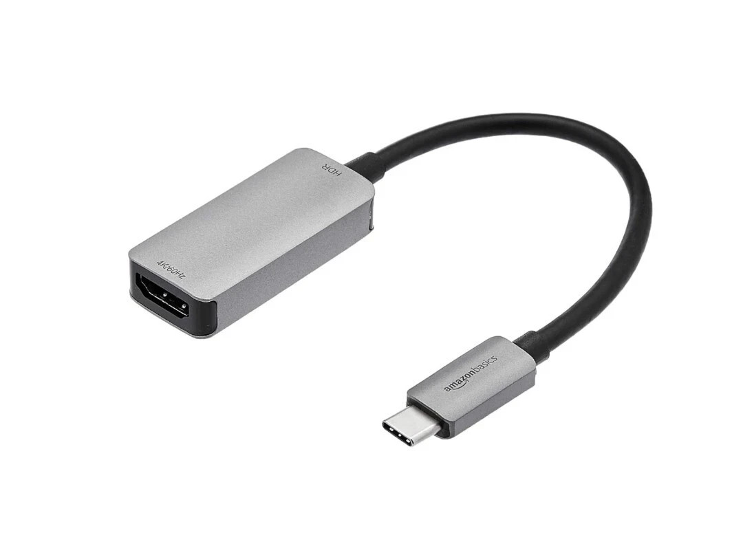 Amazon Basics USB-C 3.1 Male to HDMI Female Adapter for Mac PC Laptop  Win 10/11