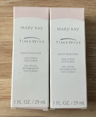Lot Of Two (2) Mary Kay 002339 Timewise Night Solution 1 oz (New In Box)