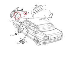 Retroviseur droit (ou coque) Fiat TEMPRA