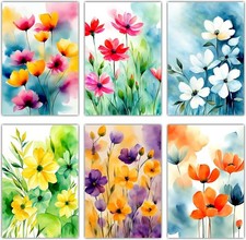 36 Floral Blank Note Cards With Envelopes - 4 x 6 inch All Occasion Greeting ...
