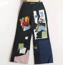 Patchwork Boro Pants Made In USA Collectable Sashiko Evangelion Asuka Handmade