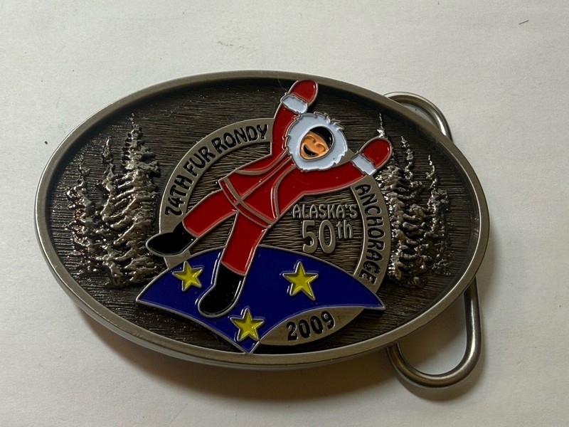 Anchorage Ak 2009 Fur Rendezvous Belt Buckle