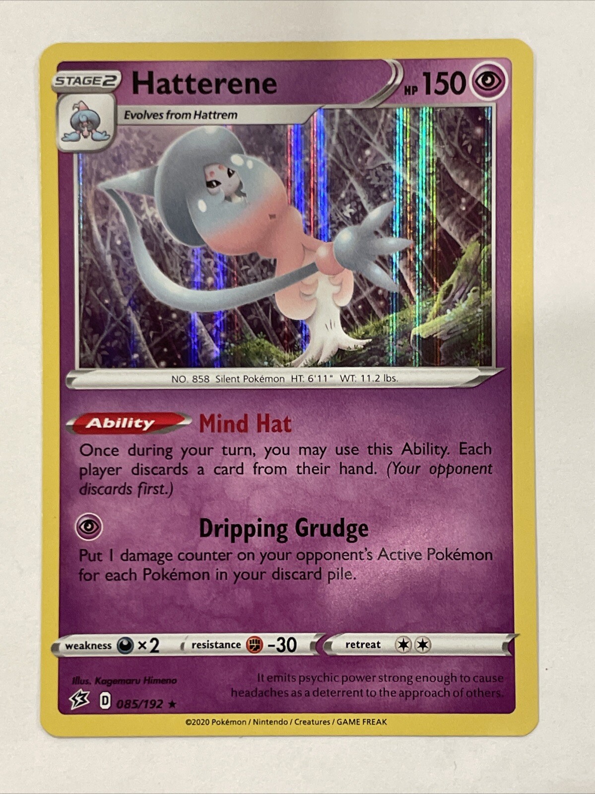 Hatterene - 085/192 Rebel Clash Holo Rare Pokemon TCG Card NM