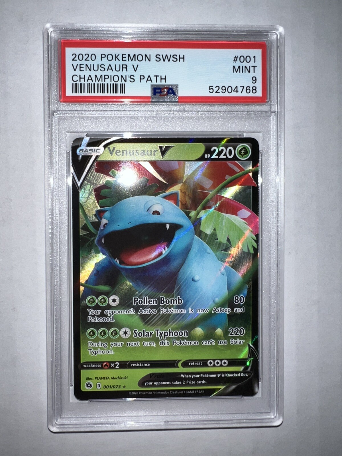 Pokemon Champions Path Venusaur V Holo card *MINT PSA 9*