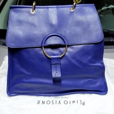 Plinio Visona  Italian Leather Purse Satchel Crossbody Handbag
