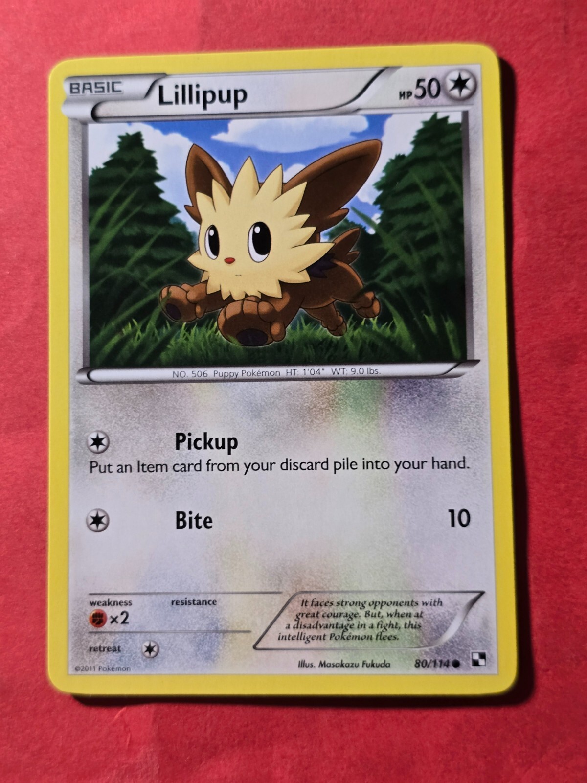 2011 Pokemon Black and White #80 Lillipup, C, NF/H, cd1