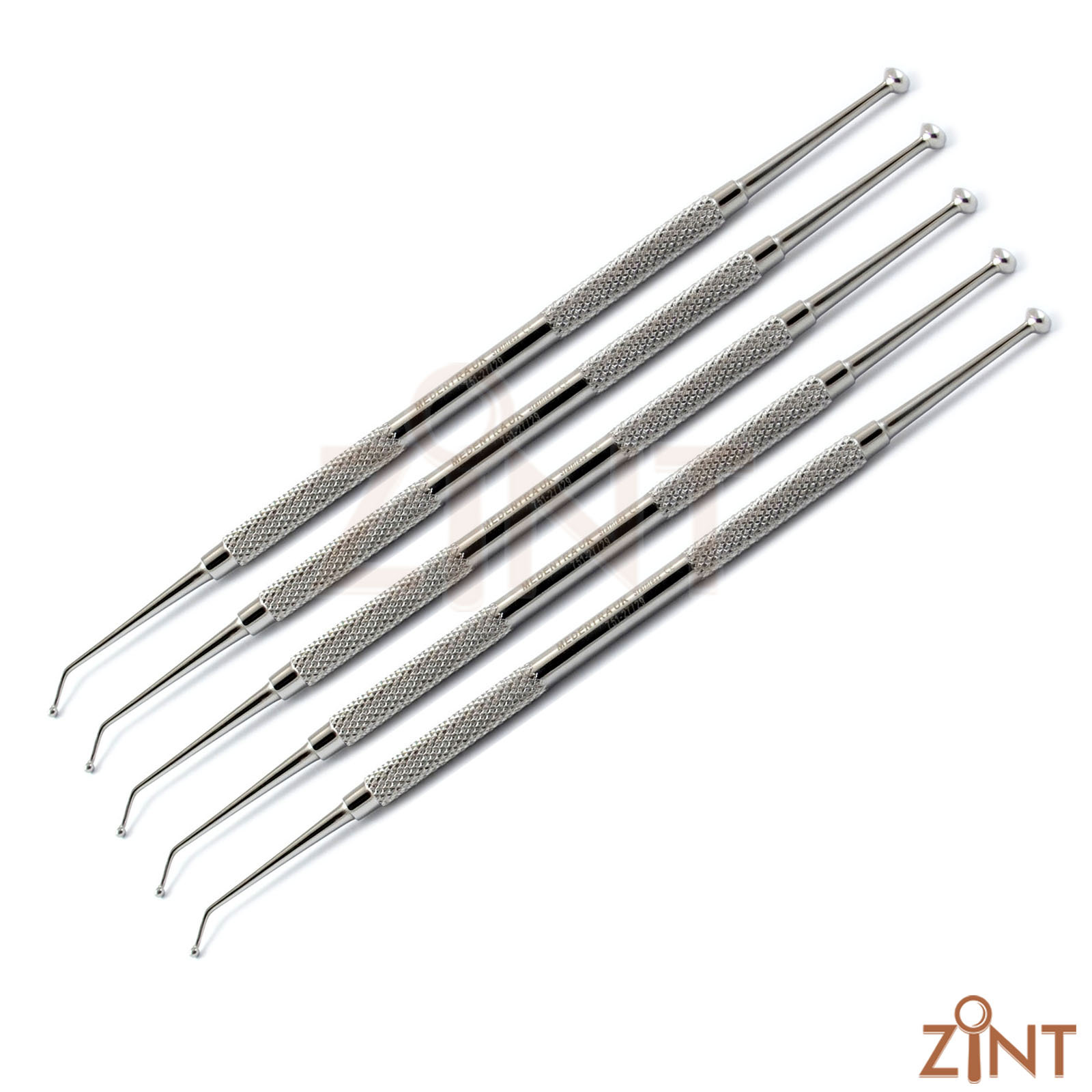 Dental Ball Burnisher Set Of 5 Amalgam Filling Instrument Restorative Lab Kit CE