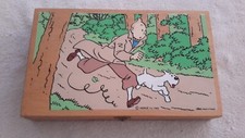 HERGE TINTIN RARE JEU DE CUBES VILAC COFFRET BOIS 1992 COMME NEUF