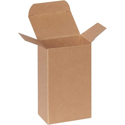 25 2'' x 2'' x 7'' Reverse Tuck Mailer Cartons Kraft Folding Chipboard Box