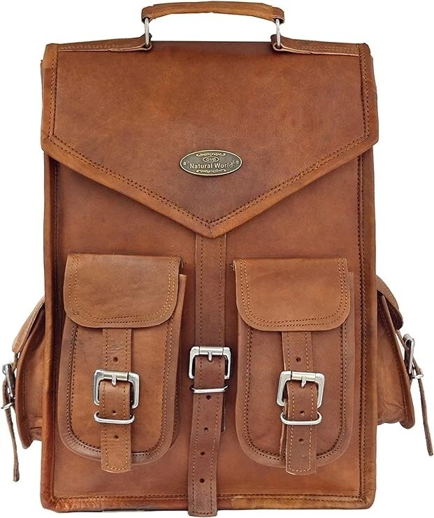 Backpack Leather Rucksack Handmade Men's Genuine Vintage Genuine Bag