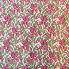 Bungalow RJR Fabrics Arts & Crafts Purple Iris Flowers  3 yds x 45"  2006