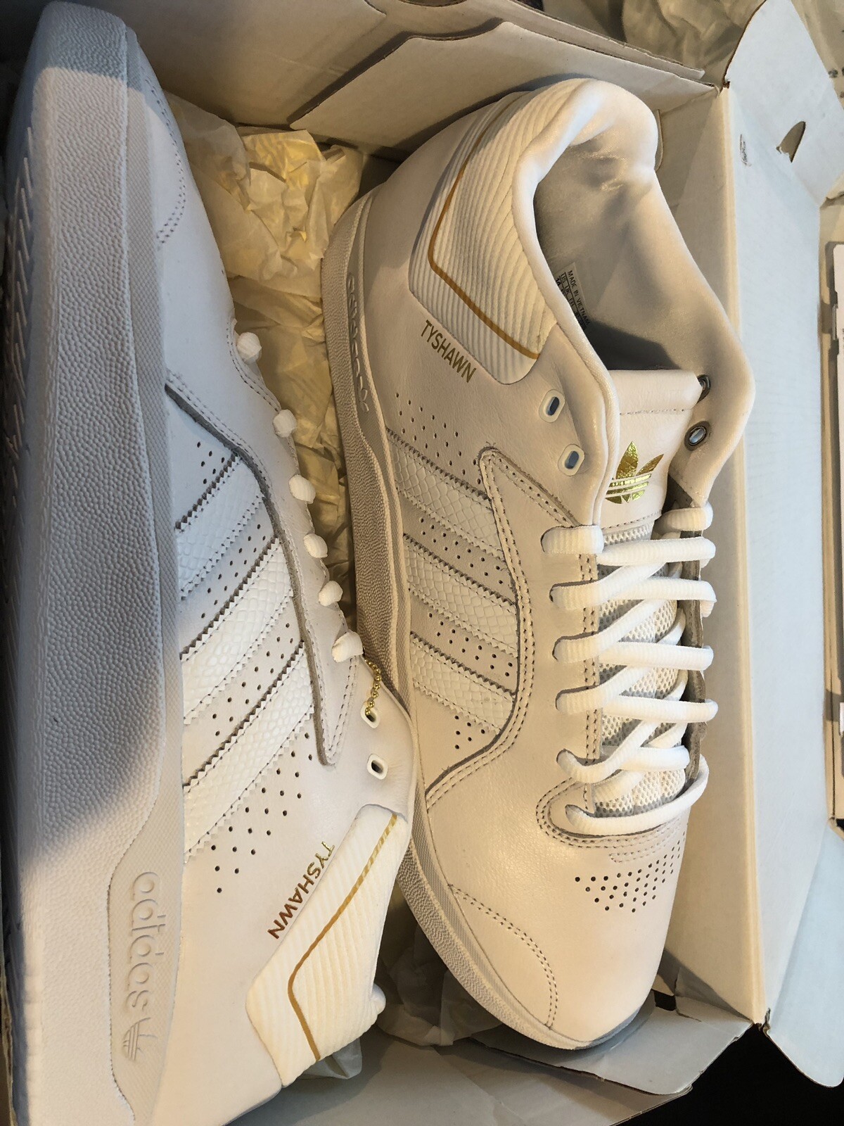 adidas tyshawn triple white