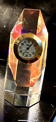 Geneva Boy quartz Watch with mother of Pearl face/ Glass prism pyramid.